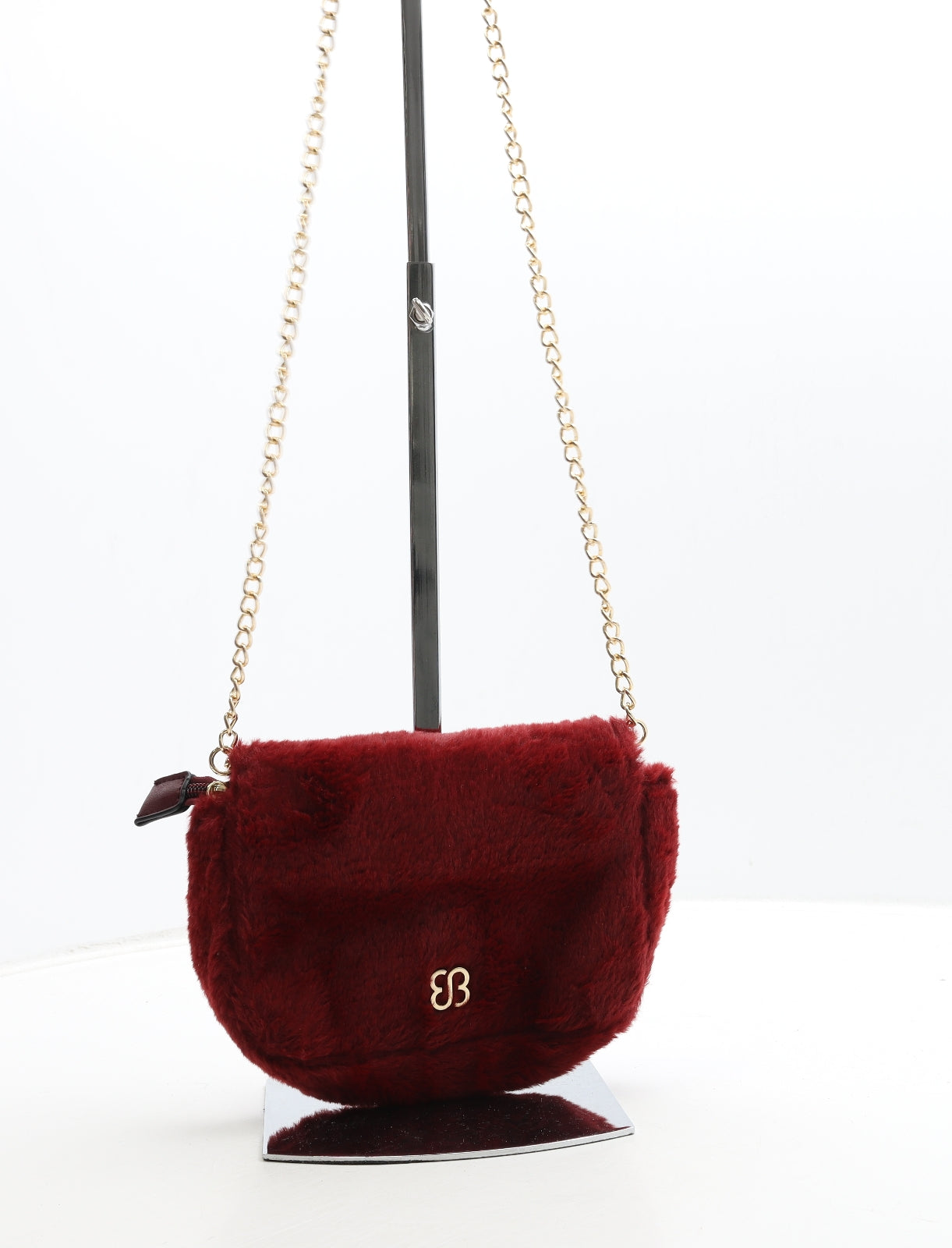 Preworn Womens Red Polyester Shoulder Bag Size Small