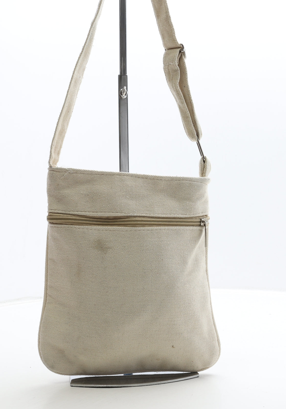 Samos Womens Beige Polyester Crossbody Size Small - Owl & Elephant Detail