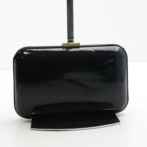 Accessorize Womens Black Polyurethane Clutch Size Small