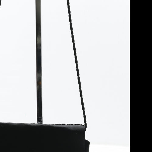 Preworn Womens Black Geometric Polyester Crossbody Size Small