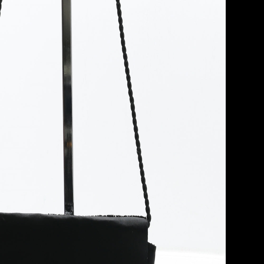 Preworn Womens Black Geometric Polyester Crossbody Size Small