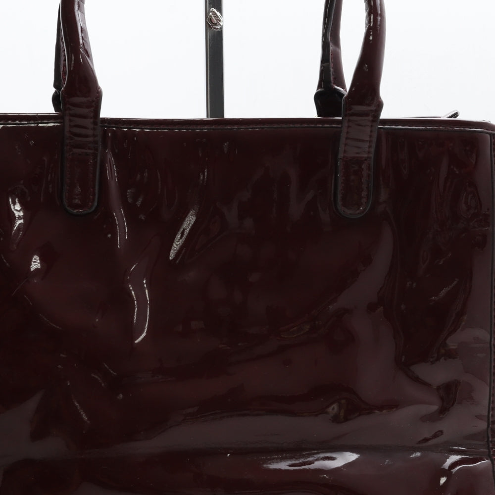 NEXT Womens Red Polyurethane Top Handle Bag Size Large - Flower Detail