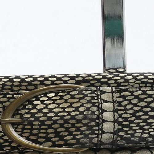 Preworn Womens Gold Geometric Polyester Clutch Size Small
