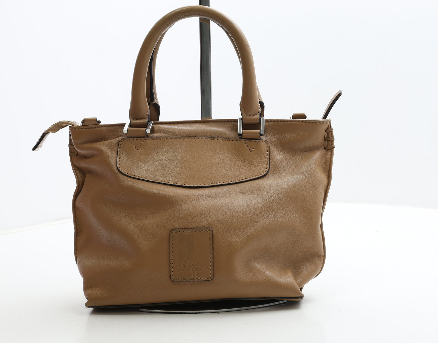 Betty Jackson Womens Brown Leather Top Handle Bag Size Small