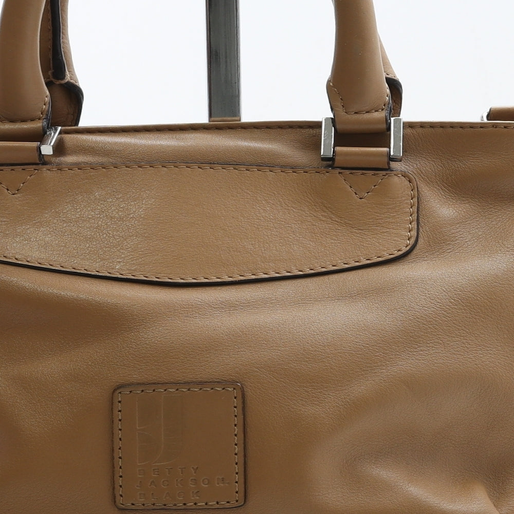 Betty Jackson Womens Brown Leather Top Handle Bag Size Small