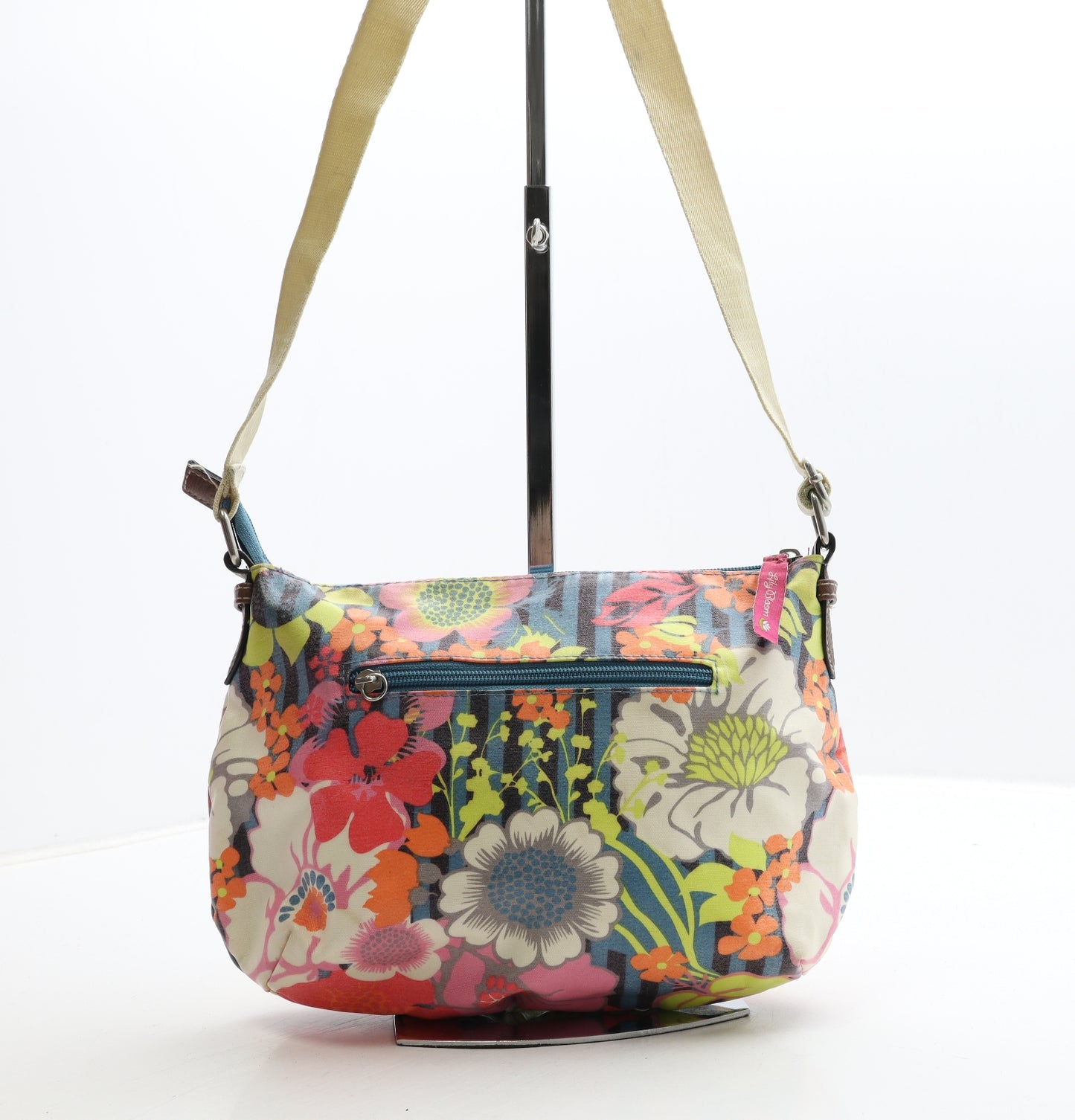 Lily Bloom Womens Multicoloured Floral Vinyl Crossbody Size Medium