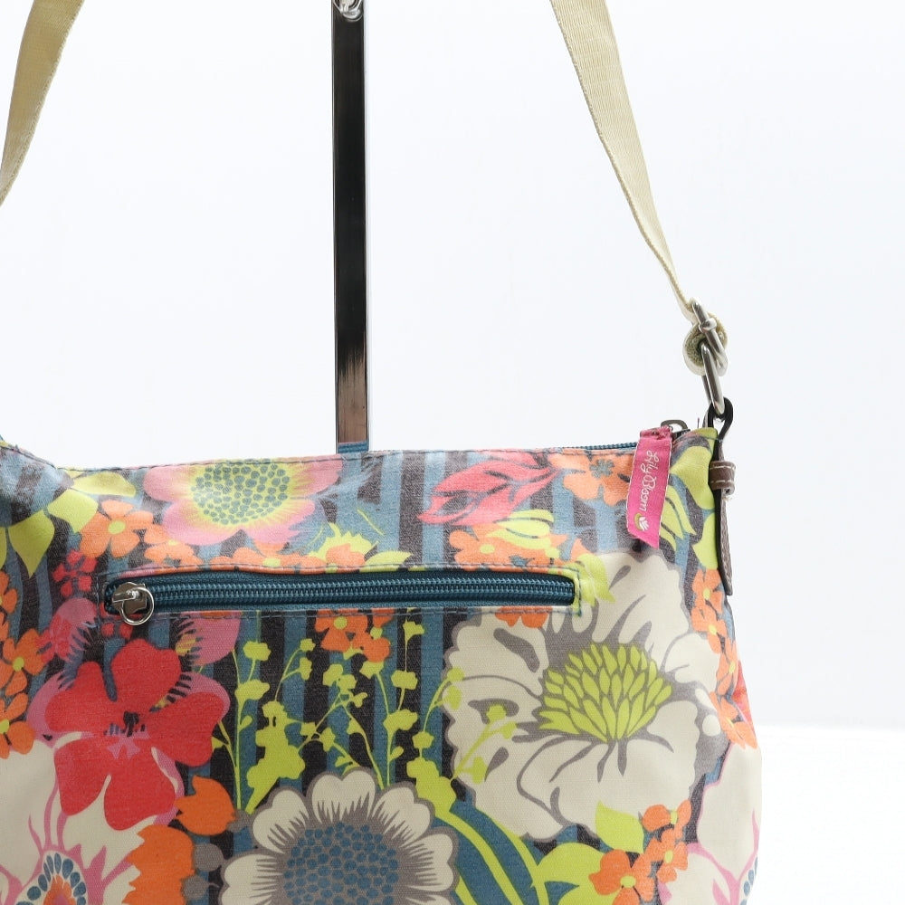 Lily Bloom Womens Multicoloured Floral Vinyl Crossbody Size Medium