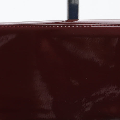 OLGA BERG Womens Burgundy PVC Clutch Size Small