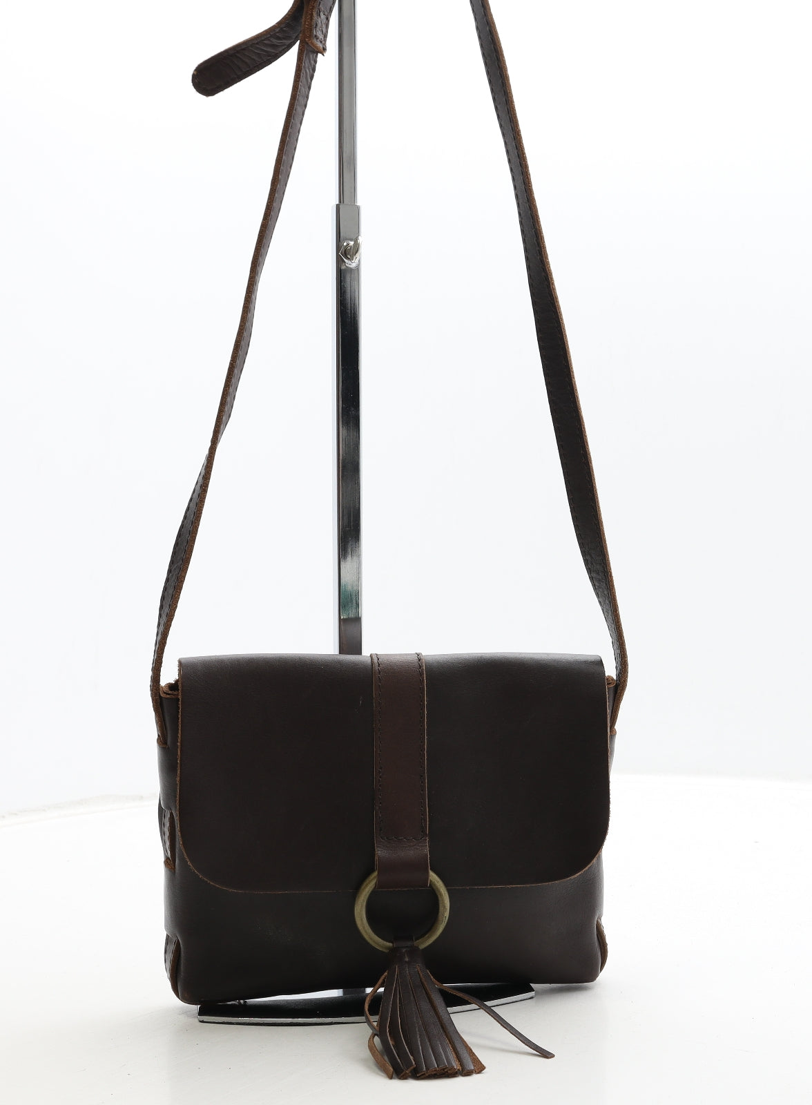 Fat Face Womens Brown Leather Crossbody Size Small
