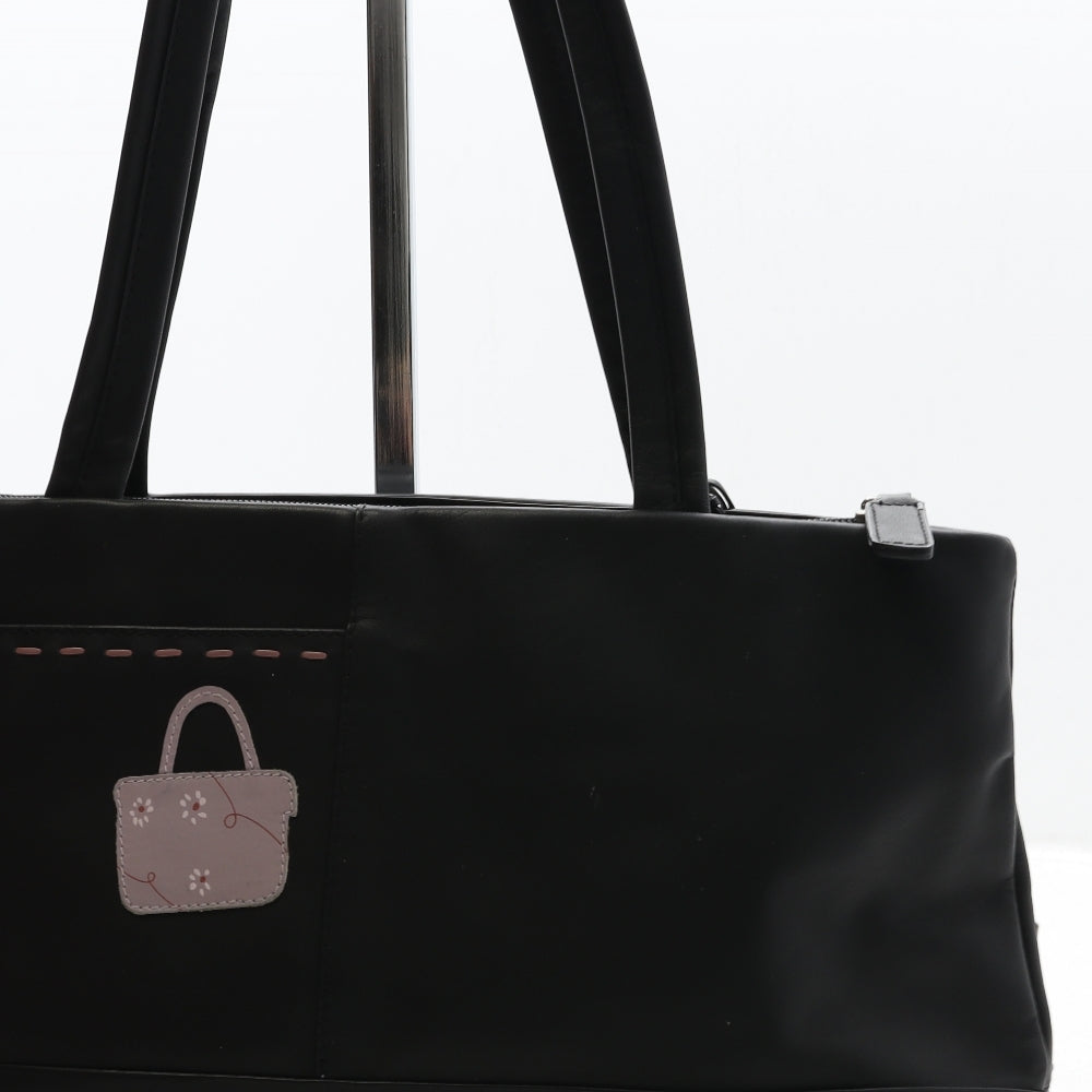 Radley Womens Black Leather Top Handle Bag Size Medium - Handbag Detail