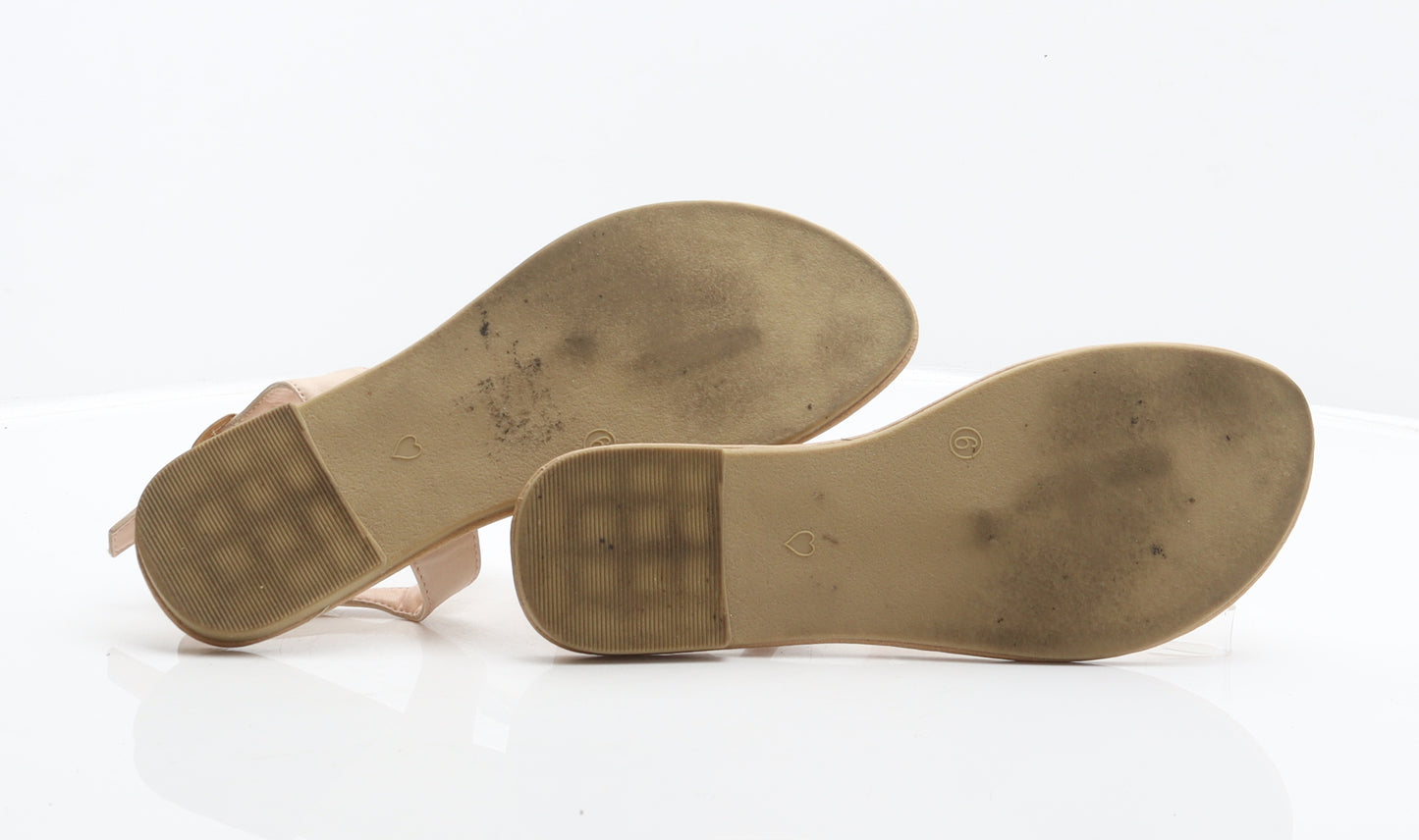 Sole Diva Womens Beige Synthetic Thong Sandal UK 6