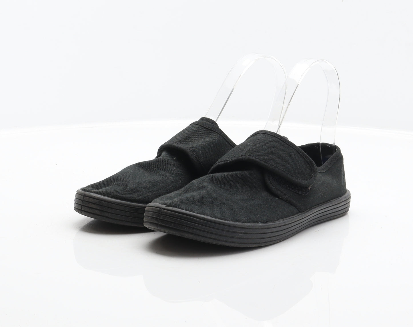 NEXT Boys Black Fabric Slip On Casual UK 2