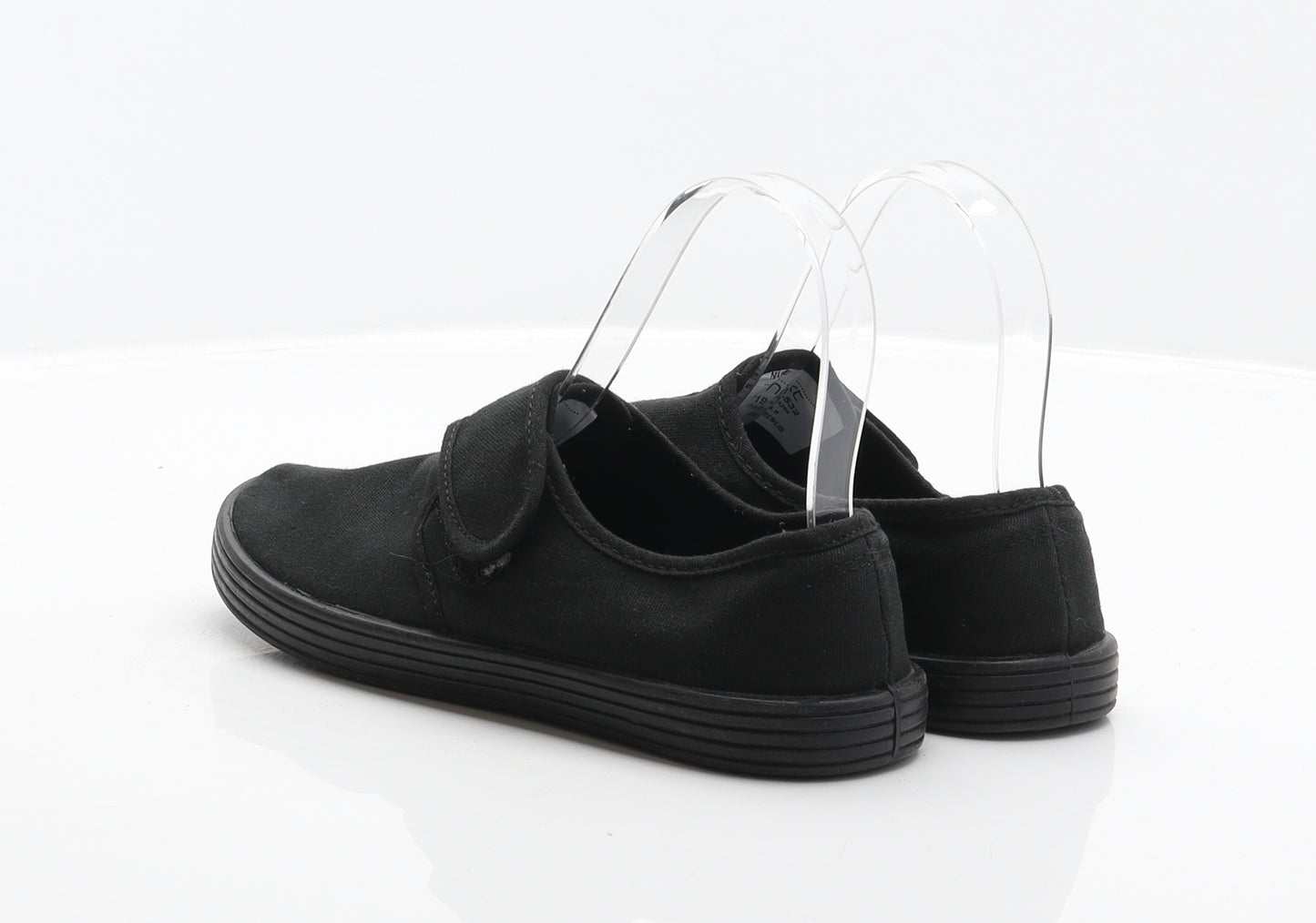 NEXT Boys Black Fabric Slip On Casual UK 2