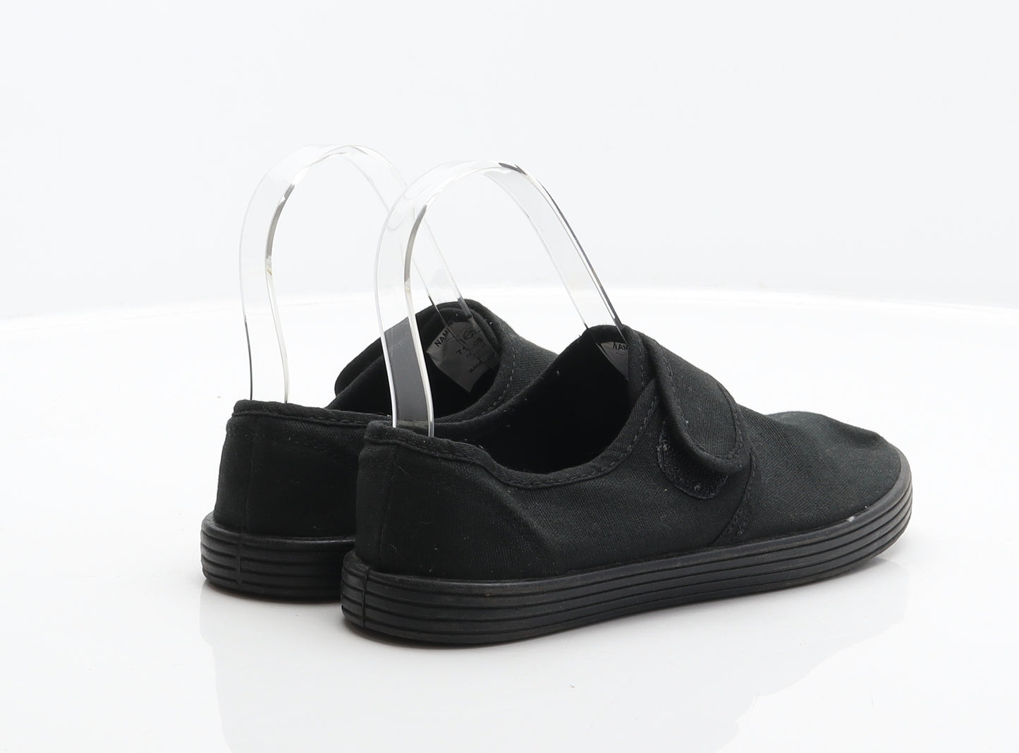 NEXT Boys Black Fabric Slip On Casual UK 2