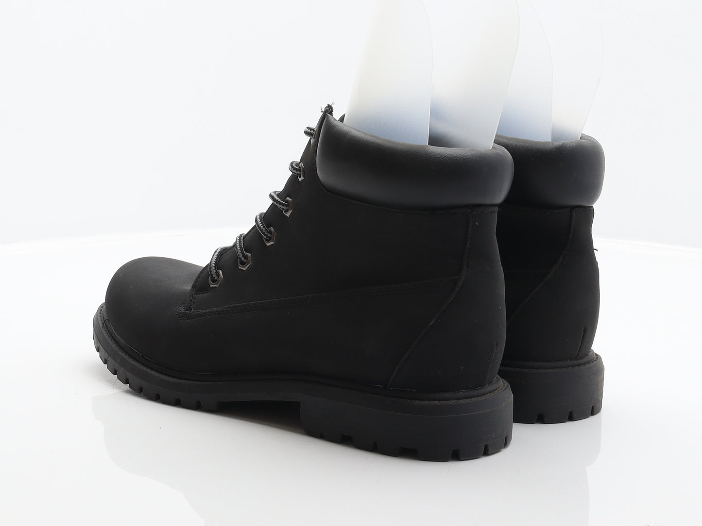 Atmosphere Womens Black Synthetic Combat Boot UK 6 39