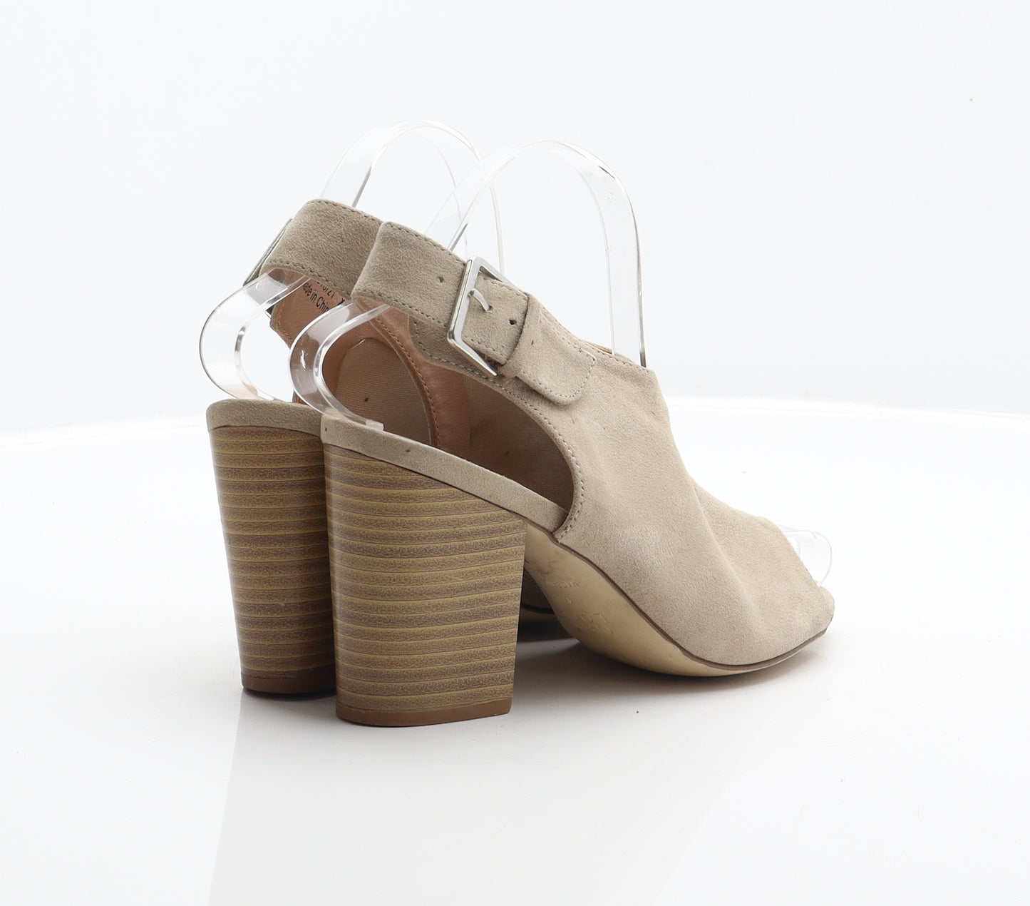 New Look Womens Beige Polyester Slingback Heel UK 4 37