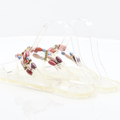 Matalan Womens Clear Synthetic Thong Sandal UK 5 38