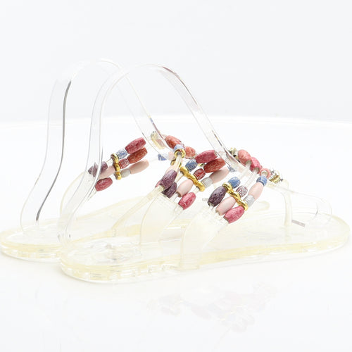 Matalan Womens Clear Synthetic Thong Sandal UK 5 38