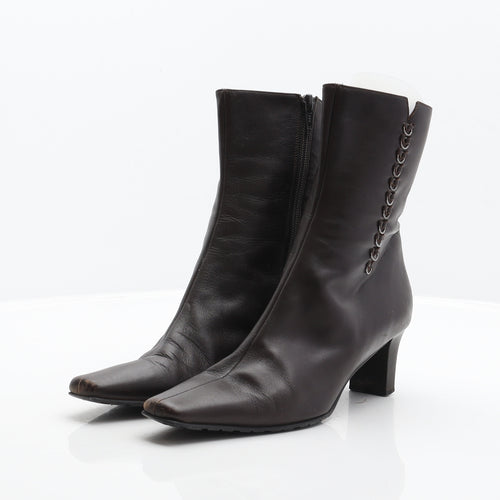 Lorbac Womens Brown Leather Bootie Boot UK 3.5 36