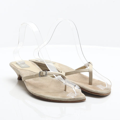 Wallis Womens Beige Polyester Thong Sandal UK 5 38