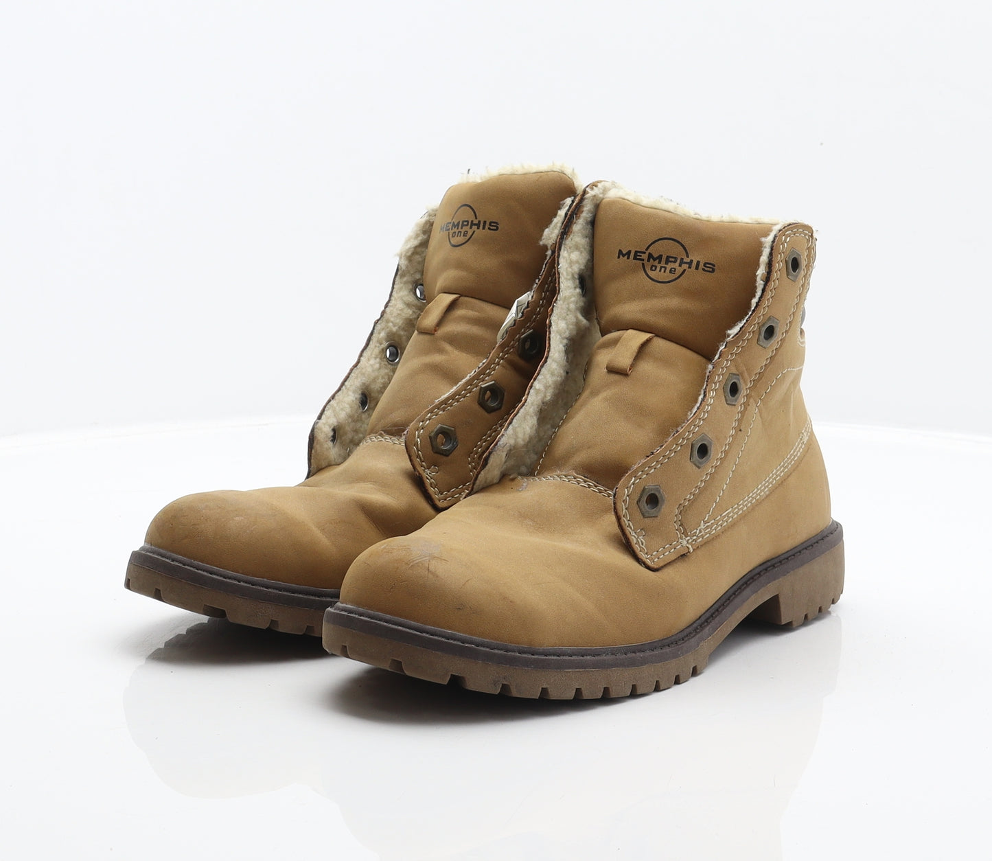 Memphis One Boys Brown Synthetic Combat Boot UK 5 38
