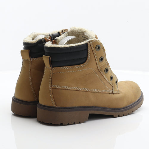 Memphis One Boys Brown Synthetic Combat Boot UK 5 38