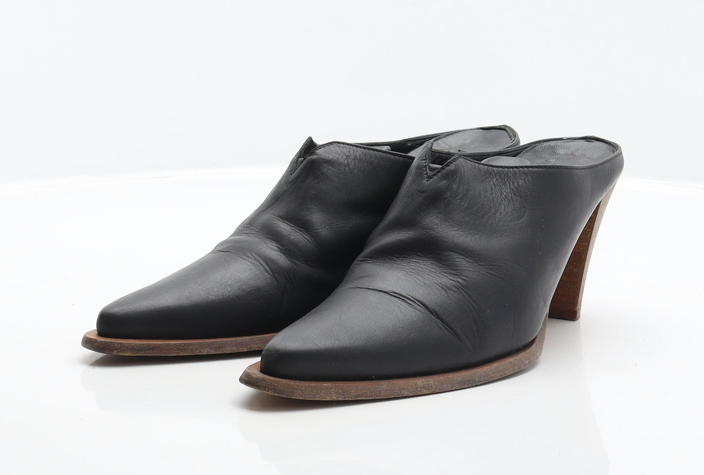 NeroGiardini Womens Black Leather Mule Heel UK 6.5 40