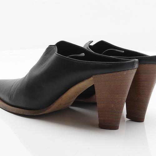 NeroGiardini Womens Black Leather Mule Heel UK 6.5 40