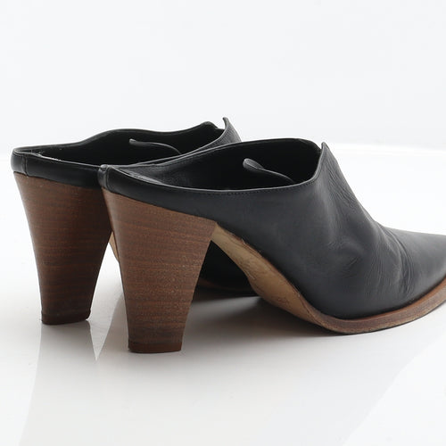 NeroGiardini Womens Black Leather Mule Heel UK 6.5 40