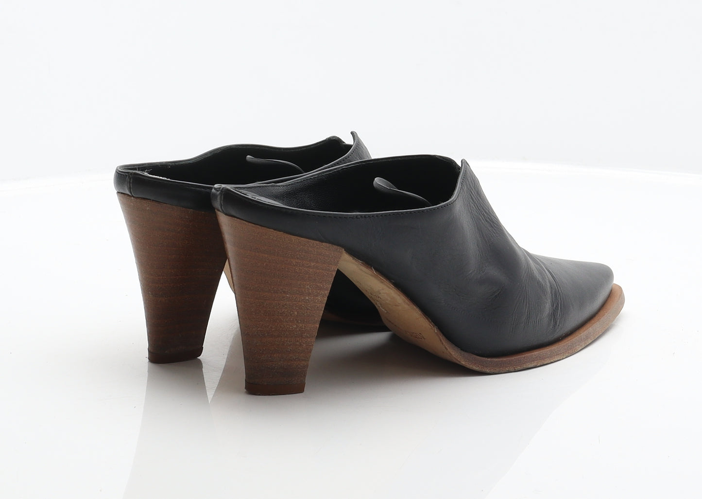 NeroGiardini Womens Black Leather Mule Heel UK 6.5 40