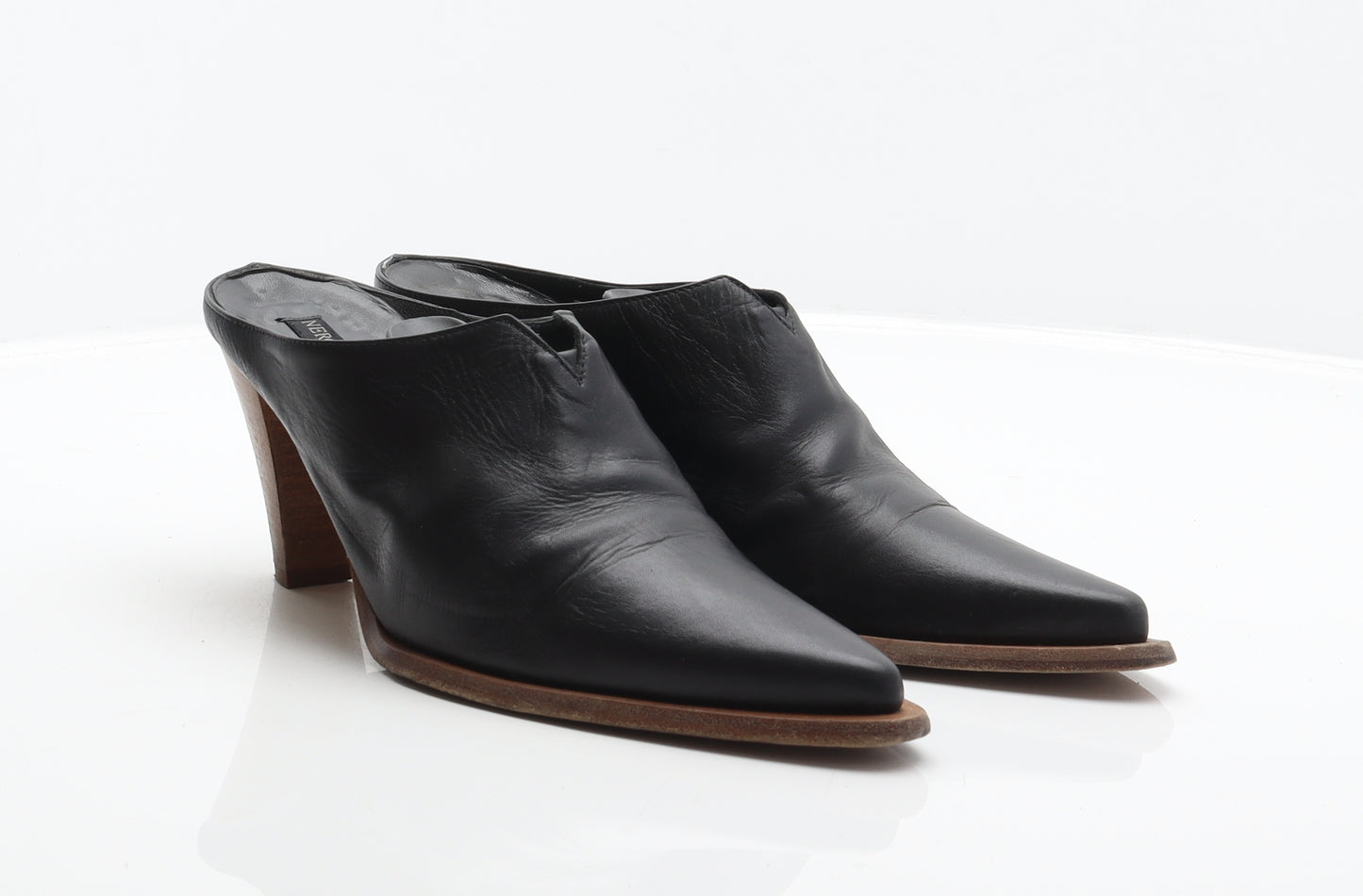 NeroGiardini Womens Black Leather Mule Heel UK 6.5 40