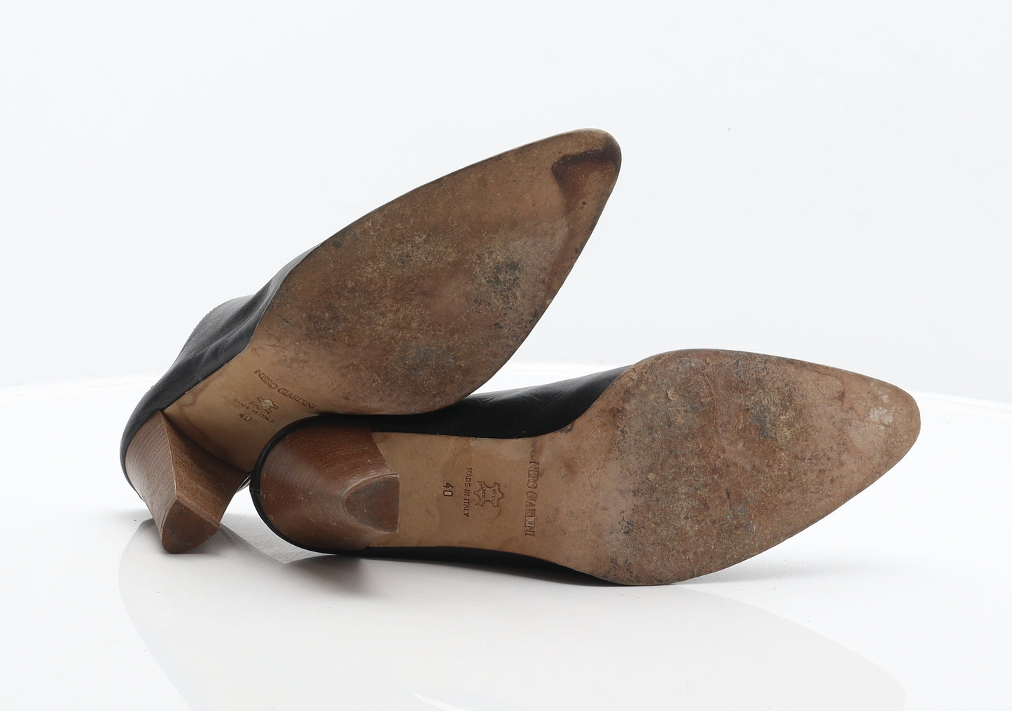 NeroGiardini Womens Black Leather Mule Heel UK 6.5 40