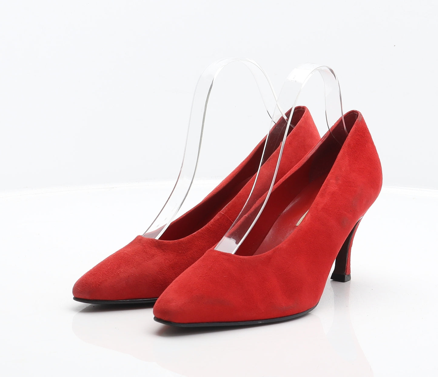 Saxone Womens Red Polyester Court Heel UK 5.5