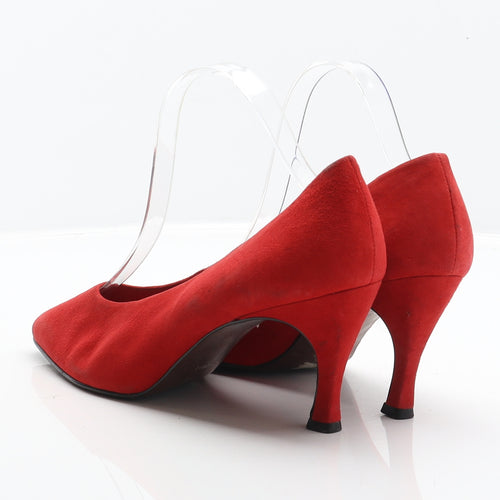 Saxone Womens Red Polyester Court Heel UK 5.5