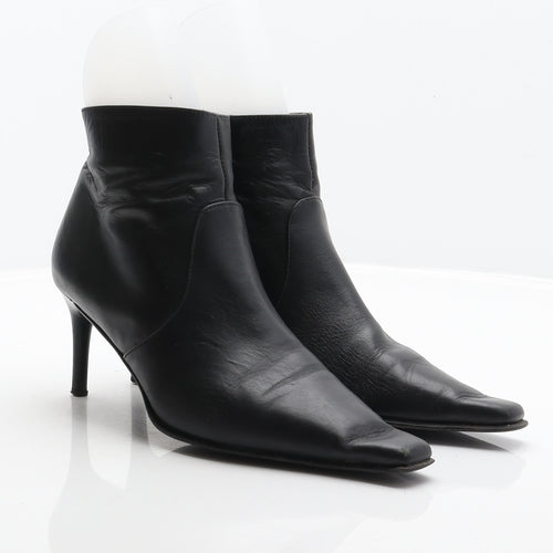 George Womens Black Leather Bootie Boot UK 5.5 39