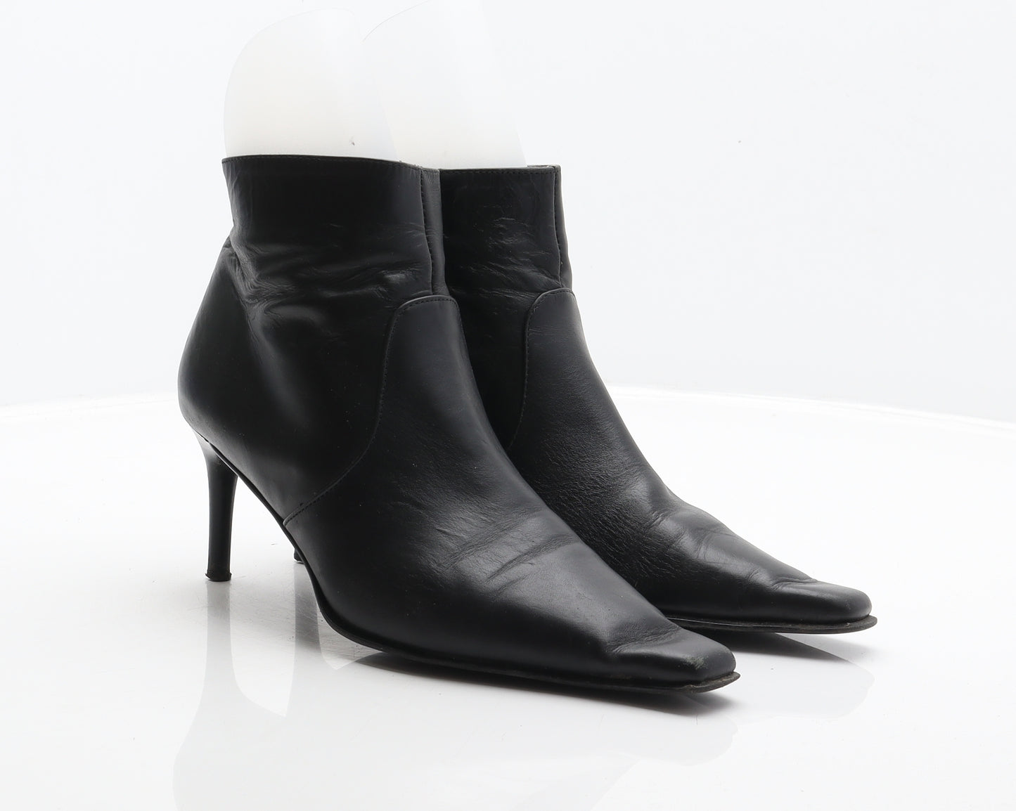 George Womens Black Leather Bootie Boot UK 5.5 39