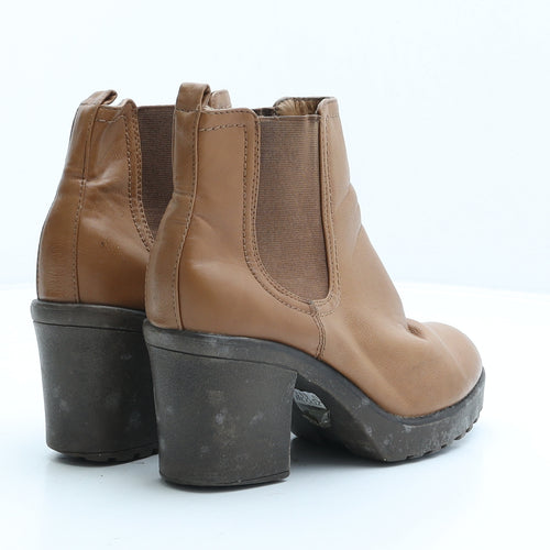 Preworn Womens Brown Synthetic Chelsea Boot UK 3
