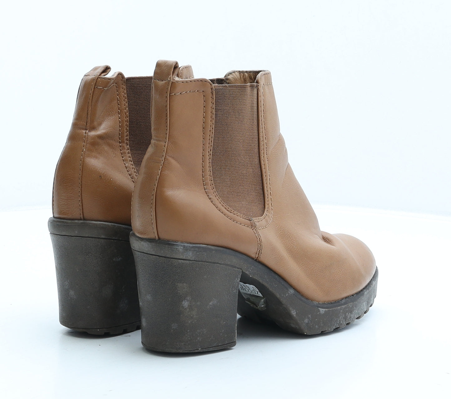 Preworn Womens Brown Synthetic Chelsea Boot UK 3