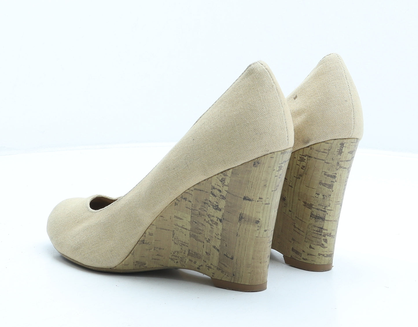 New Look Womens Beige Fabric Court Heel UK 5