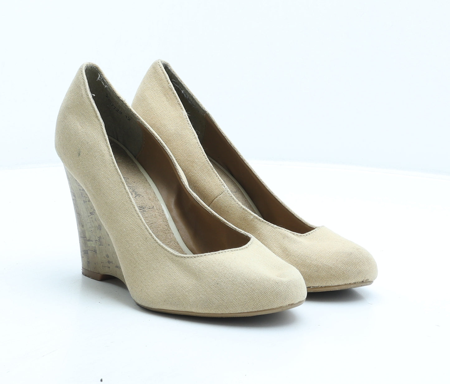 New Look Womens Beige Fabric Court Heel UK 5