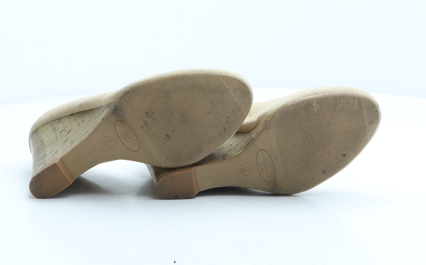 New Look Womens Beige Fabric Court Heel UK 5