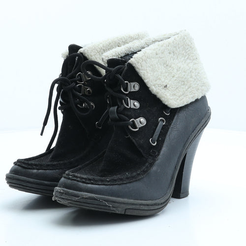 Atmosphere Womens Black Suede Bootie Boot UK 6