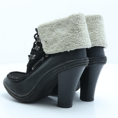 Atmosphere Womens Black Suede Bootie Boot UK 6