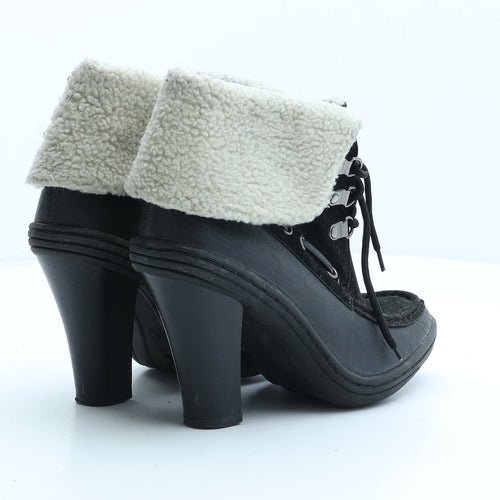 Atmosphere Womens Black Suede Bootie Boot UK 6