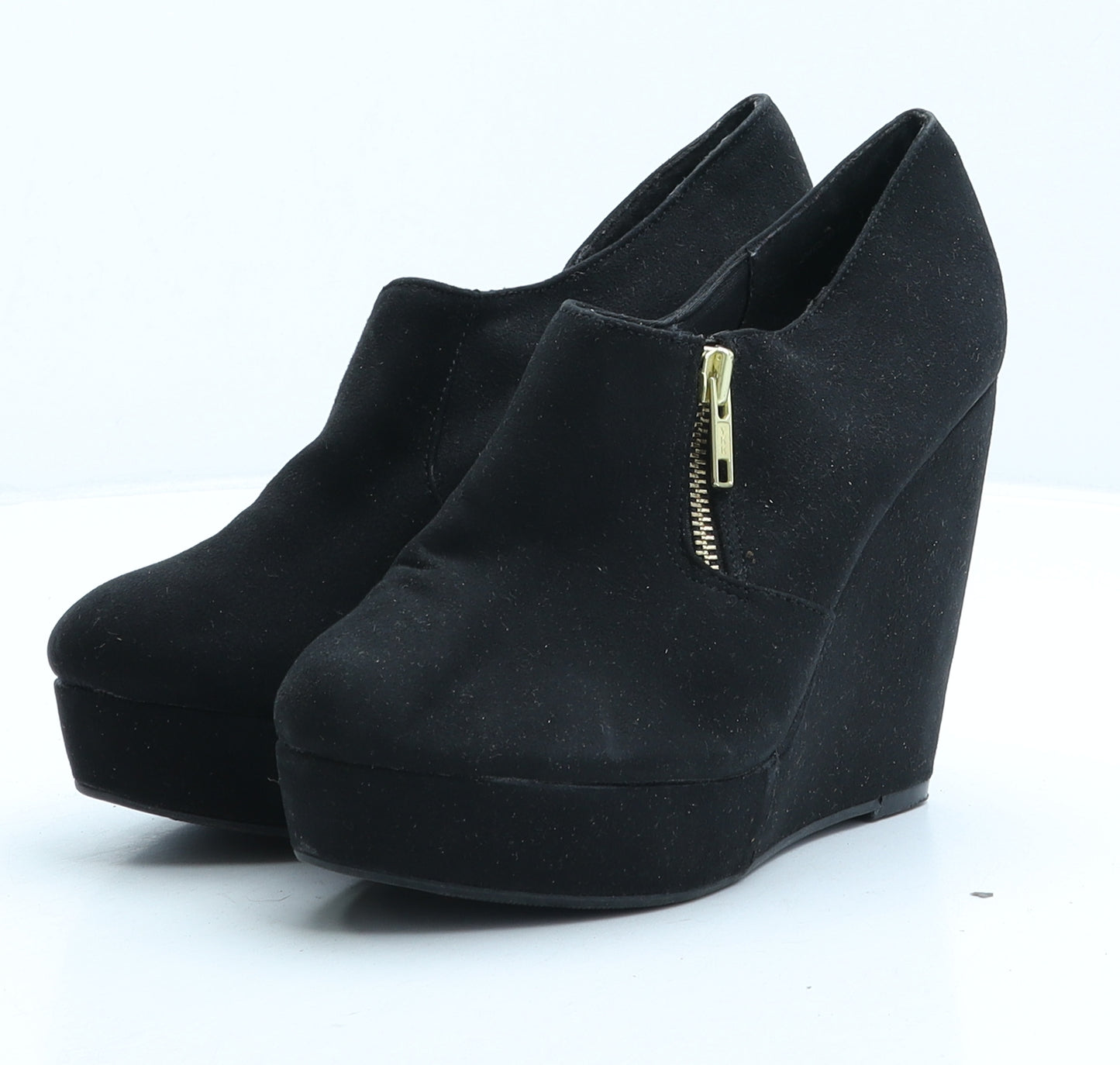 New Look Womens Black Suede Bootie Boot UK 5