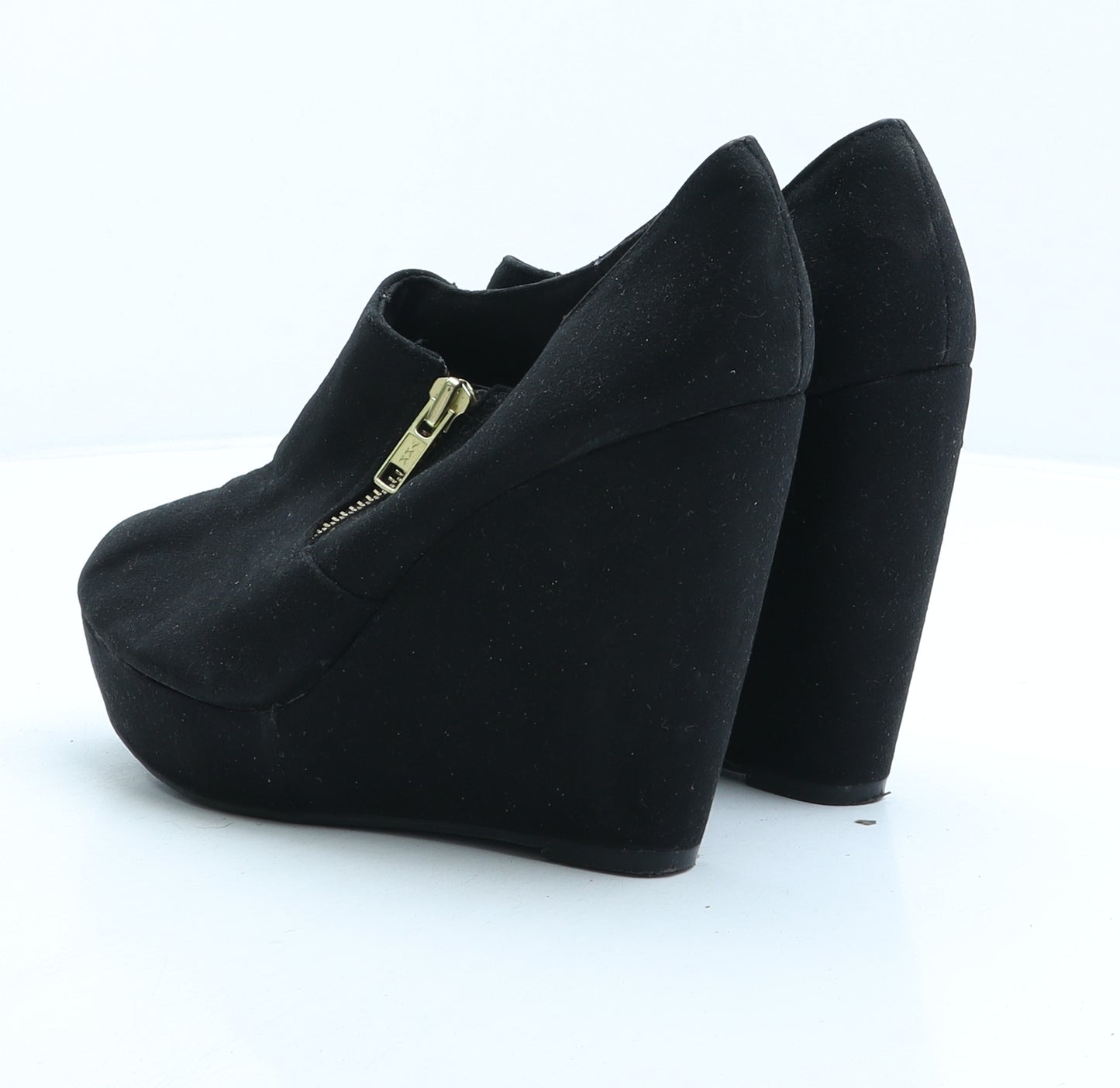 New Look Womens Black Suede Bootie Boot UK 5