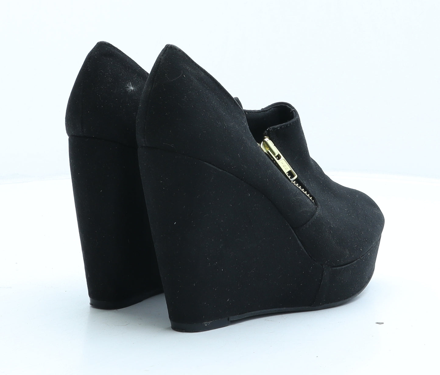 New Look Womens Black Suede Bootie Boot UK 5
