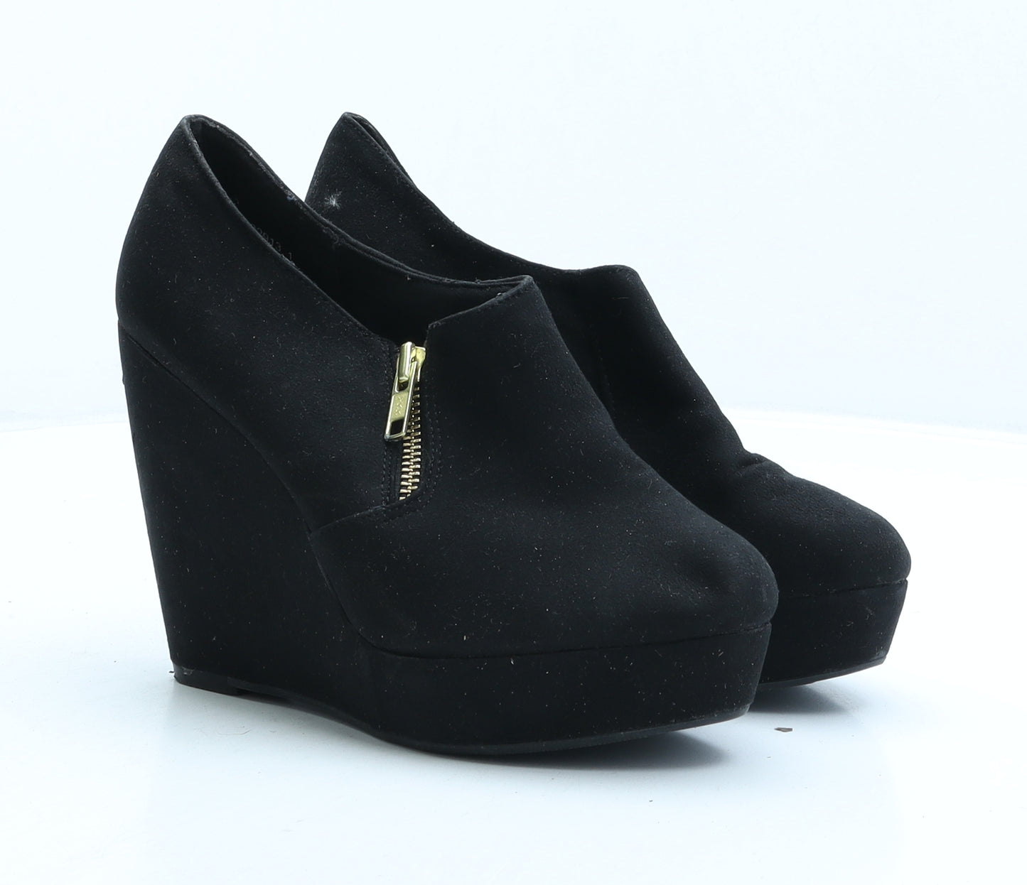 New Look Womens Black Suede Bootie Boot UK 5