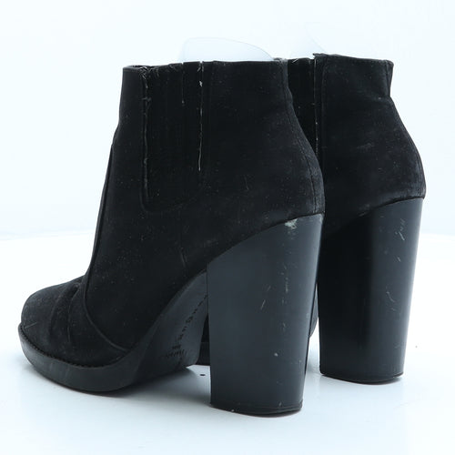 Zara Womens Black Suede Chelsea Boot UK 3 36