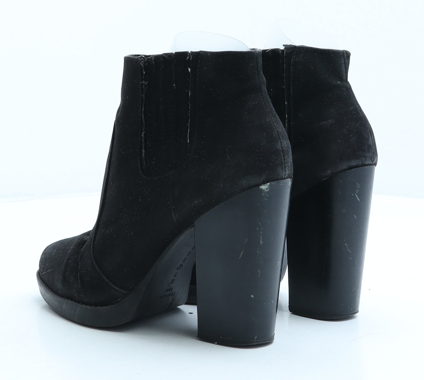 Zara Womens Black Suede Chelsea Boot UK 3 36